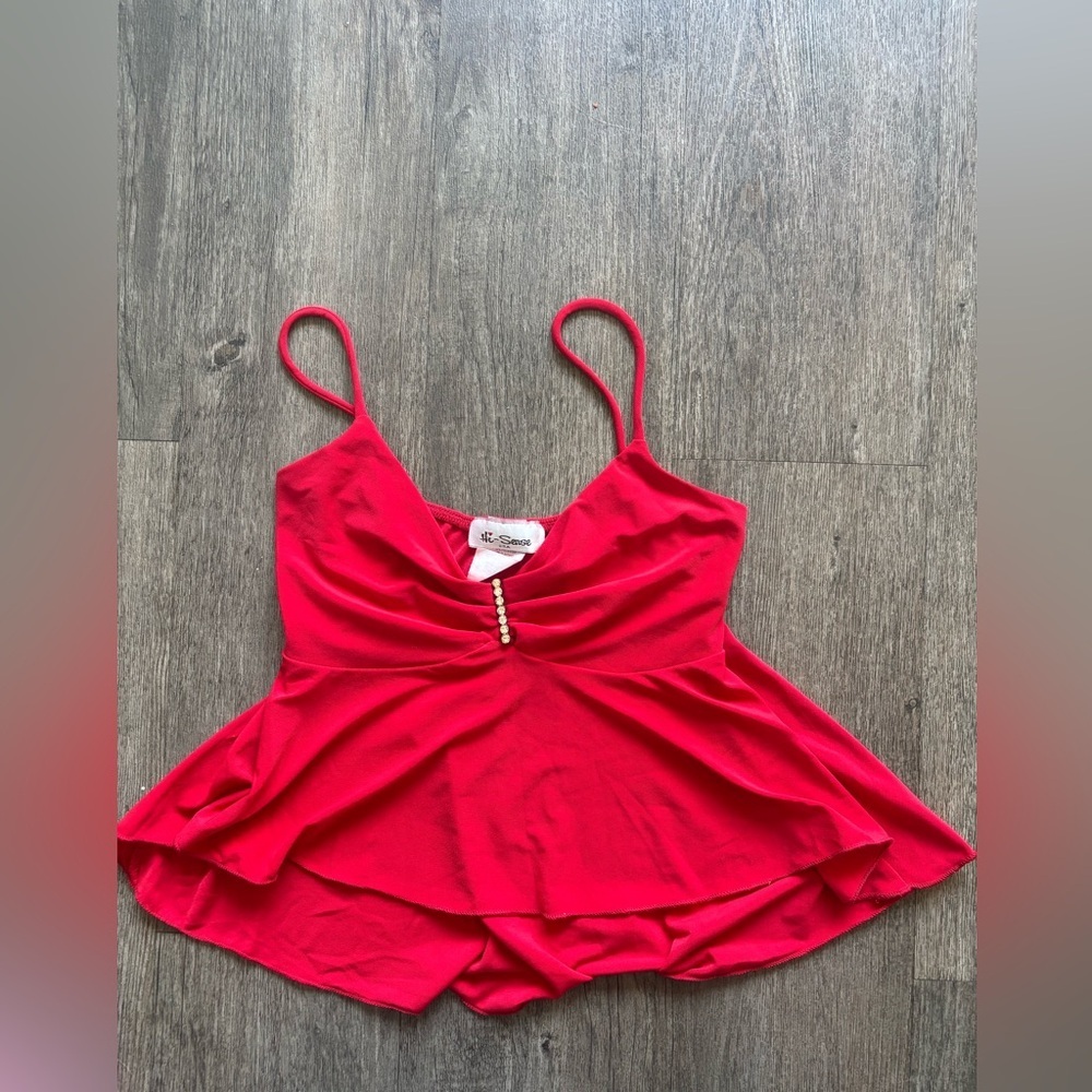 Hisense Red Sleeveless Bustier Camisole